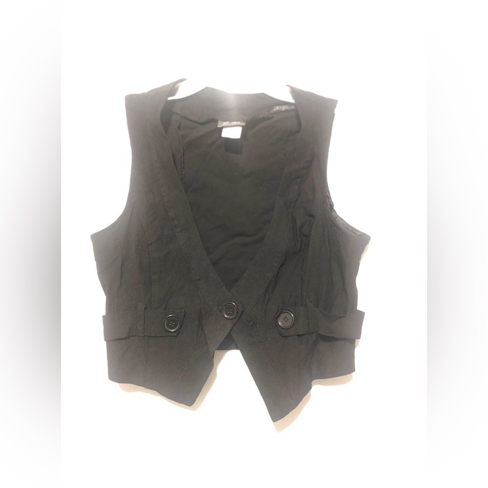Women's Y2K Dots Black Vest Size Large